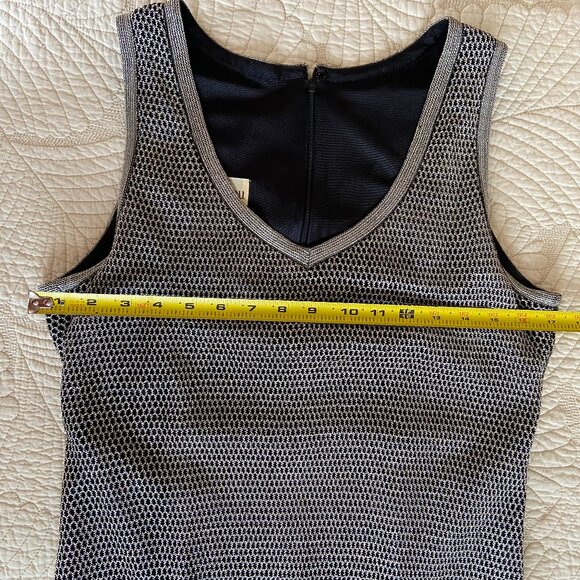 VTG 90s Damianou Silver Mesh/Lace Sexy Party Prom Evening Gown 2-Piece - Picture 16 of 17